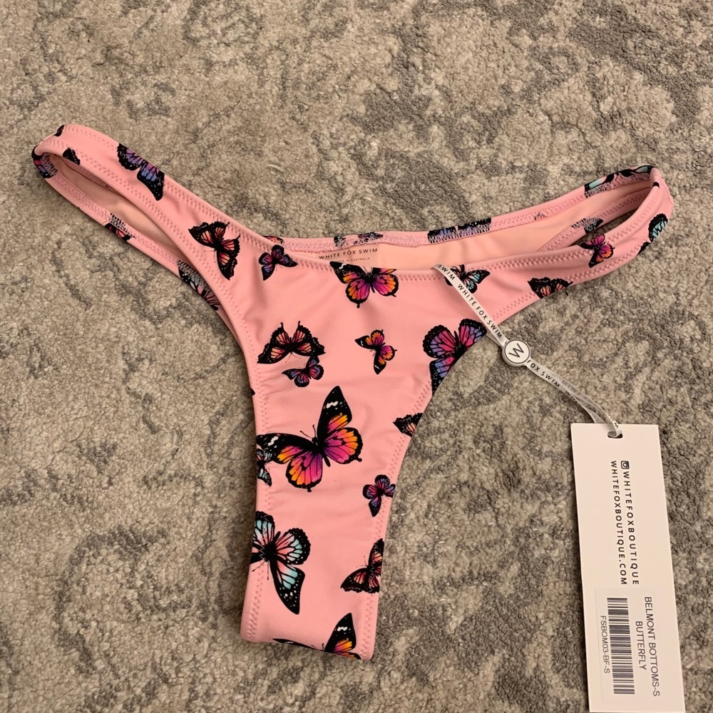 White fox boutique butterfly bikini bottoms